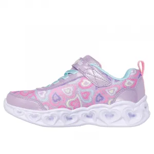 Dievčenská rekreačná obuv SKECHERS Heart Lights Boogie Love K lavender