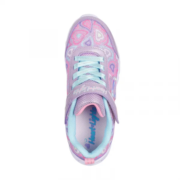 Dievčenská rekreačná obuv SKECHERS Heart Lights Boogie Love K lavender