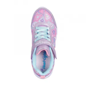 Dievčenská rekreačná obuv SKECHERS Heart Lights Boogie Love K lavender