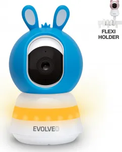 EVOLVEO Baby Monitor N5, Set videochůvičky s 360° dohledem, obousměrnou komunikací a ukolébavkami, modrá
