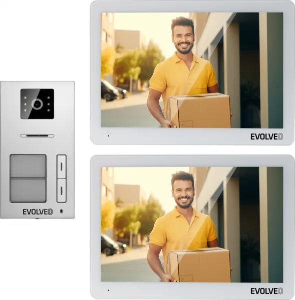EVOLVEO DoorPhone 20-2W - 2-vodičový videotelefón s aplikáciou pre dve domácnosti a 32 GB pamäťou