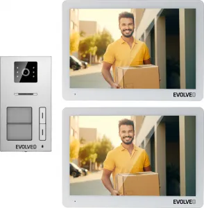 EVOLVEO DoorPhone 20-2W - 2-vodičový videotelefón s aplikáciou pre dve domácnosti a 32 GB pamäťou