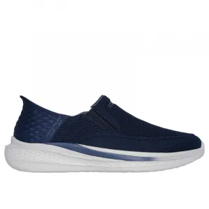 Pánska rekreačná obuv SKECHERS Slade Deacon Slip-Ins M navy white