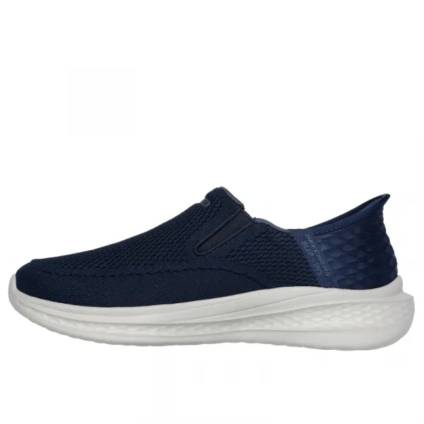 Pánska rekreačná obuv SKECHERS Slade Deacon Slip-Ins M navy white