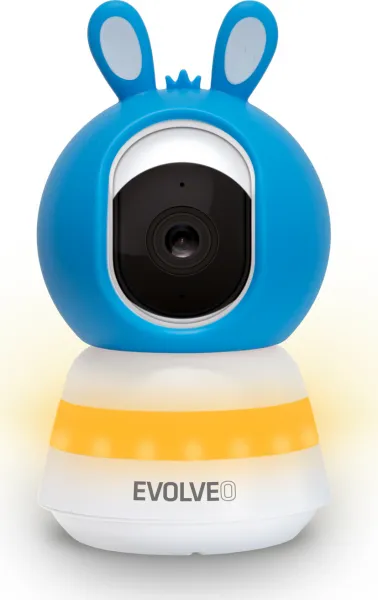 EVOLVEO Baby Monitor LUX, Chytrá 360° videochůvička s nočním viděním, detekcí pláče a pohybu, modrá
