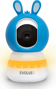 EVOLVEO Baby Monitor LUX, Chytrá 360° videochůvička s nočním viděním, detekcí pláče a pohybu, modrá
