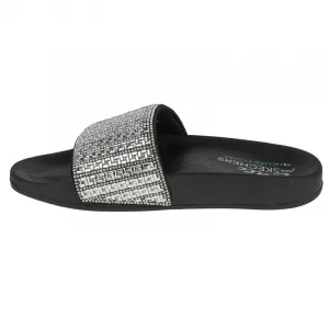 Dámske šlapky (plážová obuv) SKECHERS Pops Up New Spark W black silver