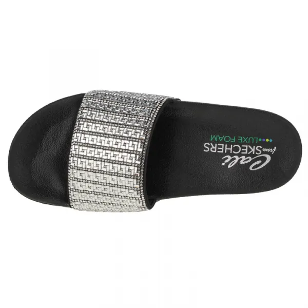Dámske šlapky (plážová obuv) SKECHERS Pops Up New Spark W black silver
