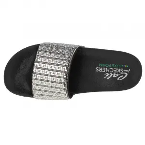 Dámske šlapky (plážová obuv) SKECHERS Pops Up New Spark W black silver