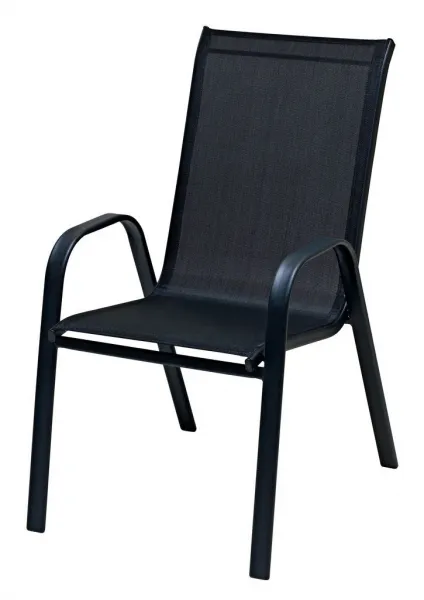 Ekspand Záhradná moderná kovová stolička STRONG Čierna
