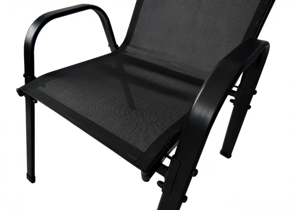 Ekspand Záhradná moderná kovová stolička STRONG Čierna