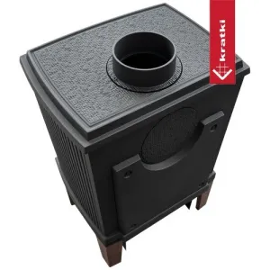 Kratki Koza K11 s drevenými nožičkami - liatinové kachle KOZA/K11/DREWNO