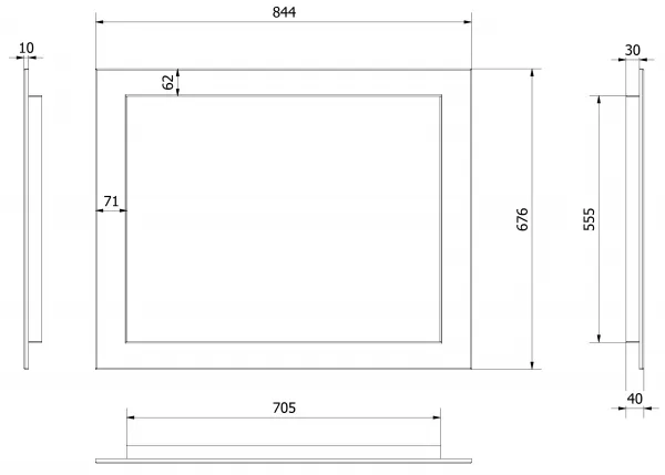 Kratki | Montážny rámik 90° pre krbové vložky DECO - ZOSIA BLENDA/ZOSIA/PF
