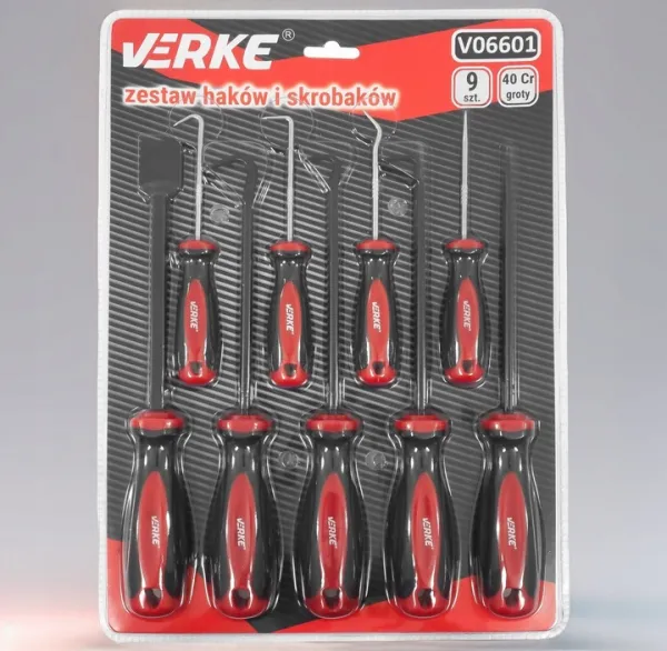 VERKE Sada háčikov a škrabiek 9 ks