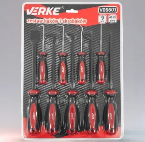 VERKE Sada háčikov a škrabiek 9 ks