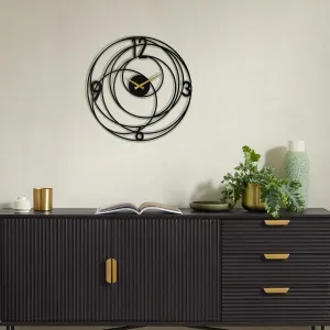 Wallity Nástěnné kovové hodiny Clock Big Bang černá