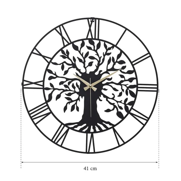 Wallity Nástěnné kovové hodiny Clock Vita černé