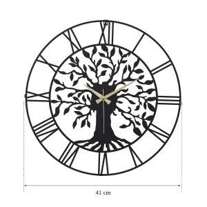 Wallity Nástěnné kovové hodiny Clock Vita černé
