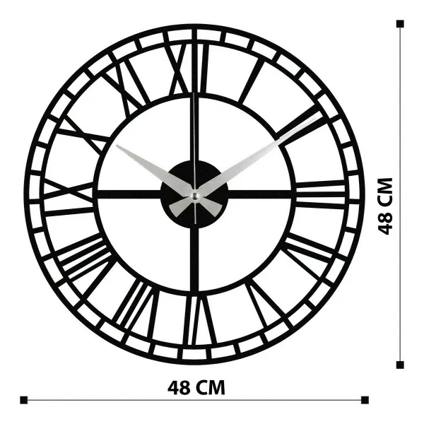 Wallity Nástěnné kovové hodiny Enzoclock S002 černé