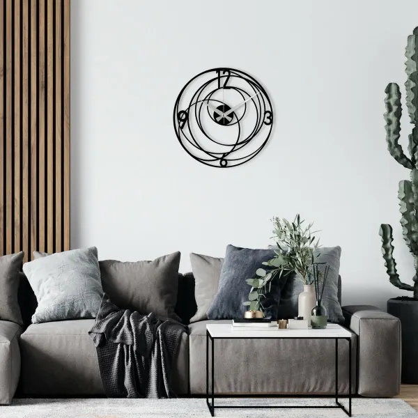 Wallity Nástěnné kovové hodiny Enzoclock černé