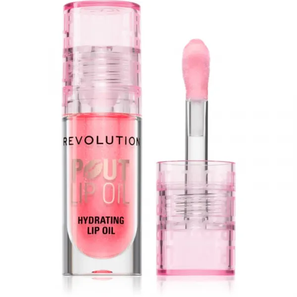 Revolution Pout Lip olej na pery s hydratačným účinkom odtieň Pink Shimmer 3 ml