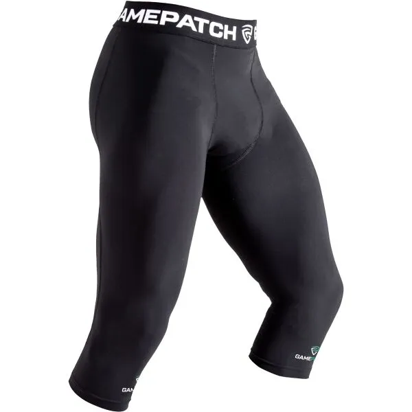 GAMEPATCH COMPRESSION TIGHTS 3/4 Kompresné unisex legíny, čierna, veľkosť