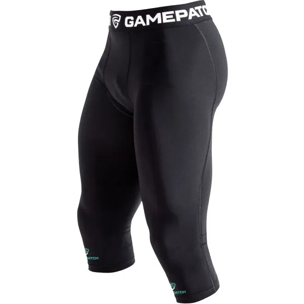 GAMEPATCH COMPRESSION TIGHTS 3/4 Kompresné unisex legíny, čierna, veľkosť