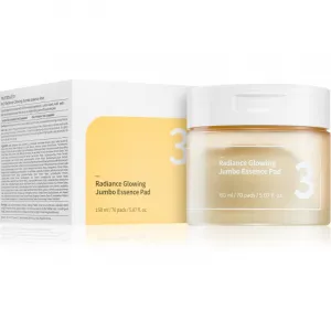 Numbuzin No. 3 Radiance Glowing Jumbo Essence Pad tonizačné vankúšiky pre rozjasnenie a hydratáciu 70 ks