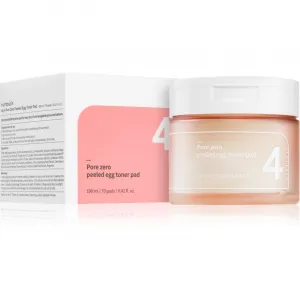 Numbuzin No. 4 Pore Zero Peeled Egg Toner Pad peelingové pleťové tampóny proti lesknutiu pleti a rozšíreným pórom 70 ks