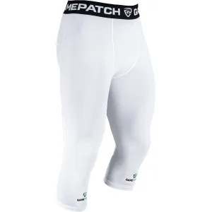 GAMEPATCH COMPRESSION TIGHTS 3/4 Kompresné unisex legíny, biela, veľkosť