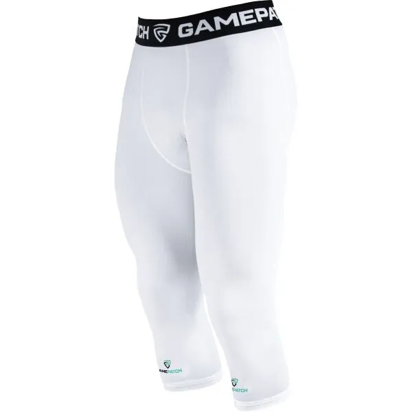 GAMEPATCH COMPRESSION TIGHTS 3/4 Kompresné unisex legíny, biela, veľkosť
