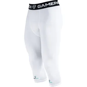 GAMEPATCH COMPRESSION TIGHTS 3/4 Kompresné unisex legíny, biela, veľkosť