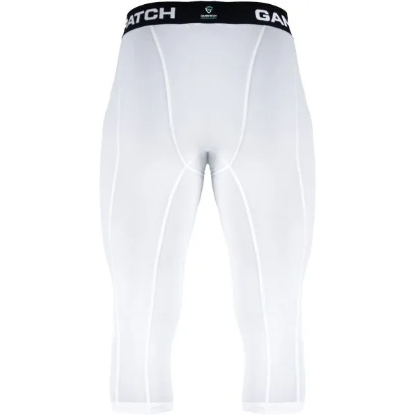 GAMEPATCH COMPRESSION TIGHTS 3/4 Kompresné unisex legíny, biela, veľkosť