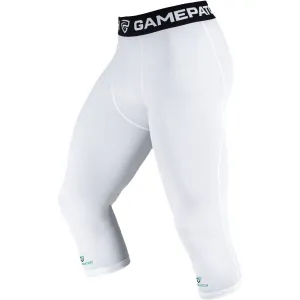 GAMEPATCH COMPRESSION TIGHTS 3/4 Kompresné unisex legíny, biela, veľkosť