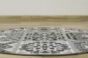 Protišmykový koberec Patchwork sivý