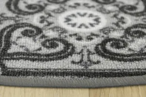 Protišmykový koberec Patchwork sivý