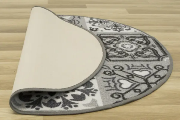 Protišmykový koberec Patchwork sivý