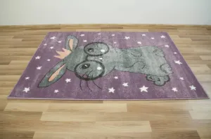 Detský koberec Lima 9377C fialový / sivý