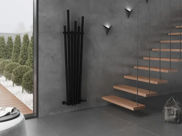 MEXEN - Omaha vykurovací rebrík/radiátor 1800 x 420 mm, 655 W, čierny W208-1800-420-00-70