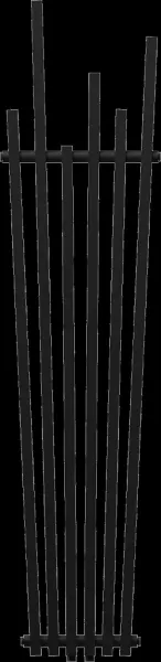 MEXEN - Omaha vykurovací rebrík/radiátor 1800 x 420 mm, 655 W, čierny W208-1800-420-00-70