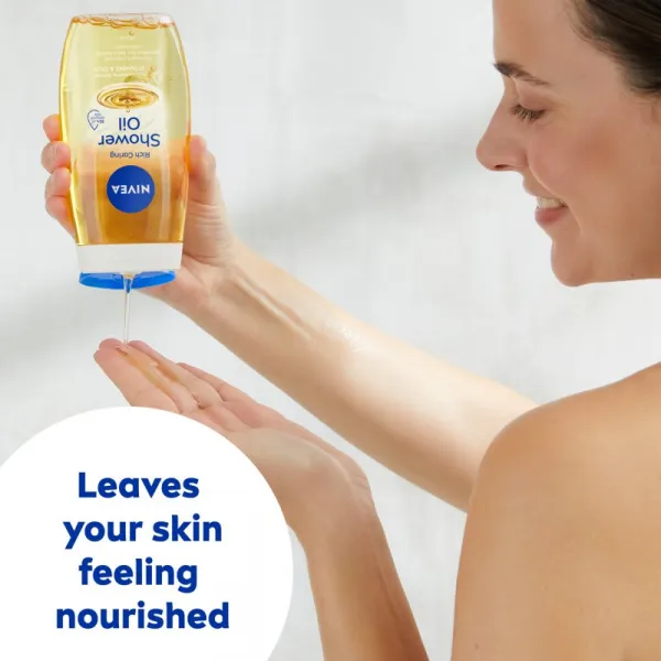 NIVEA Rich Care sprchový olej pre suchú pokožku 3 x 200 ml