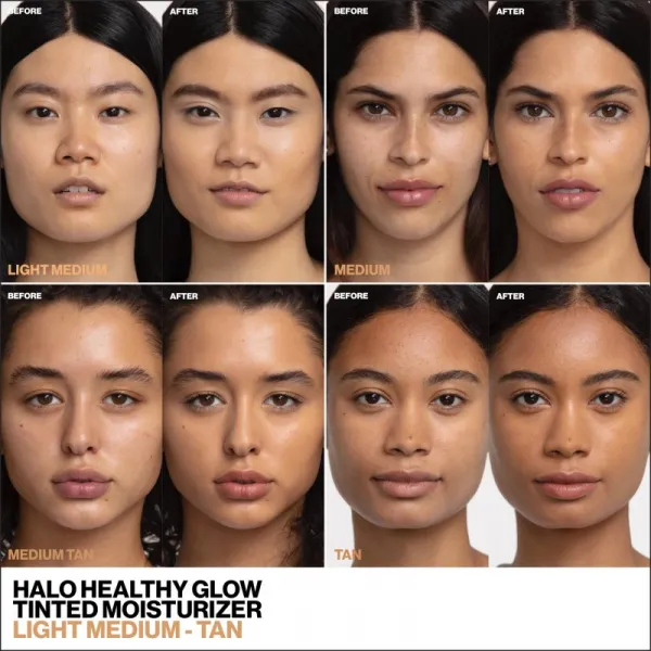 Smashbox Halo Healthy Glow All-in-One Tinted Moisturizer SPF 25 tónovací hydratačný krém s rozjasňujúcim účinkom SPF 25 odtieň Medium 40 ml
