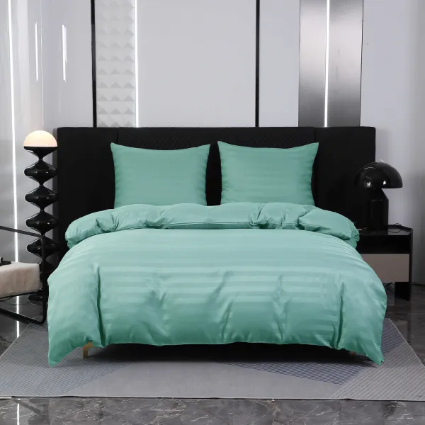 Hotelové obliečky z mikrovlákna JASMINE mentolové - prúžok 2 cm Rozmer obliečok: 70 x 90 cm | 140 x 220 cm