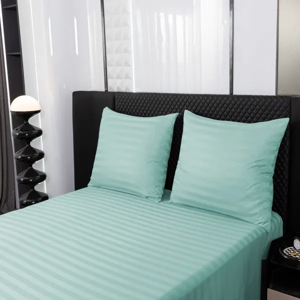 Hotelové obliečky z mikrovlákna JASMINE mentolové - prúžok 2 cm Rozmer obliečok: 70 x 90 cm | 140 x 220 cm