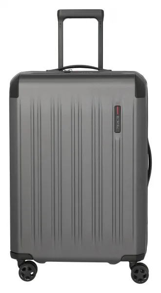 Stredný škrupinový kufor na kolieskach Travelite Dynamiic M exp Anthracite