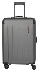 Stredný škrupinový kufor na kolieskach Travelite Dynamiic M exp Anthracite