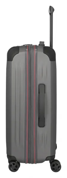 Stredný škrupinový kufor na kolieskach Travelite Dynamiic M exp Anthracite