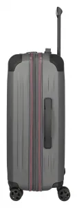 Stredný škrupinový kufor na kolieskach Travelite Dynamiic M exp Anthracite