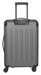 Stredný škrupinový kufor na kolieskach Travelite Dynamiic M exp Anthracite