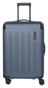 Stredný škrupinový kufor na kolieskach Travelite Dynamiic M exp Denim blue